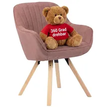 Mr. Deko Esszimmerstuhl Matera Polyester rosa