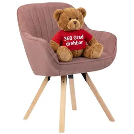 Mr. Deko Esszimmerstuhl Matera Polyester rosa