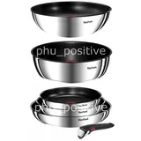 TEFAL INGENIO EMOTION PFANNENSET 6-TEILIG, PFANNEN + WOK + SCHMORPFANNE + GRIFF