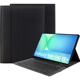 Cazy Qwertz Tastatur Hülle mit magnetisch Abnehmbarer Tastatur (DE, Samsung Galaxy Tab S10 FE+), Tablet Tastatur, Schwarz