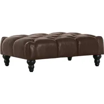 GUTMANN FACTORY Hocker GUTMANN FACTORY "Amazonas", braun, B:98cm H:35cm T:75cm, Hocker, Sitzhocker, in Chesterfield Optik