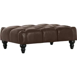 GUTMANN FACTORY Hocker GUTMANN FACTORY "Amazonas", braun, B:98cm H:35cm T:75cm, Hocker, Sitzhocker, in Chesterfield Optik