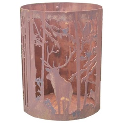 440s Gartenfigur 440s Rost Windlicht „Wild“ D ca. 27 cm, (Stück) braun