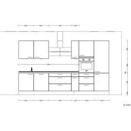 Nobilia Küchenzeile Touch II 360 cm schwarz