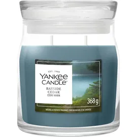 Yankee Candle Bayside Cedar Duftkerze 368 g blau