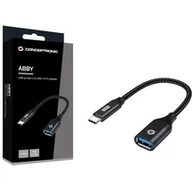 Conceptronic USB-C auf USB-A Adapter 20 m Schwarz