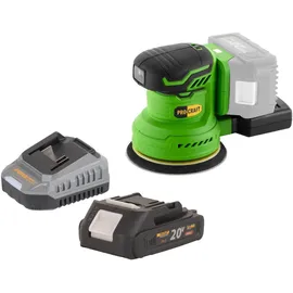 PROCRAFT PX20BLbb Akku Exzenterschleifer 20 V 125 mm inkl. 1x Akku 2,0 Ah + Ladegerät