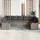 vidaXL Garten-Lounge-Set 9-tlg. grau