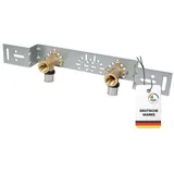 Sanpro Pressfitting Einzel Wandscheibe + Montageplatte abgewinkelt, Größe 20x2 - Stichmaß 73 - 153 mm