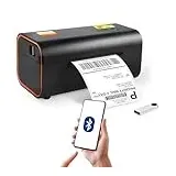 Yinleader Thermodrucker DHL Etikettendrucker – Etikett Ausrüstung 4 * 6 Bluetooth Etikettendrucker – Mobiltelefon Druck, Thermo Etikettendrucker, kompatibel mit Barcode, Amazon, DHL, FedEx, UPS