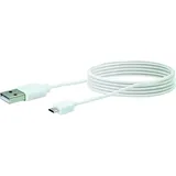 Schwaiger Micro USB Lade- & Sync-Kabel Weiß 2 m
