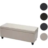 Mendler Sitzbank Kriens Kunstleder Creme 45 x 114 x 45 cm
