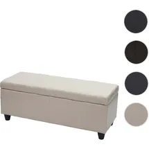 Mendler Sitzbank Kriens Kunstleder Creme 45 x 114 x 45 cm