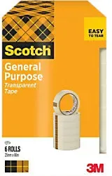 Scotch Klebeband Scotch Crystal Clear 508 Transparent 25 mm (B) x 66 m (L) PP (Polypropylen) 6 Rollen
