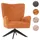 Mendler Lounge-Sessel HWC-N65 Chenille 75 x 99 x 75 cm Terracotta drehbar