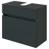 WELLTIME Waschbeckenunterschrank Baabe Badmöbel Breite 60 cm, hängende Montage grau