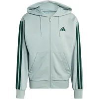 adidas Essentials 3-Streifen French Terry Herren Kapuzensweater, grün - 2XL