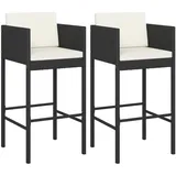 vidaXL Gartenstuhl 50,8 x 48 x 37,7 cm schwarz 4 St.