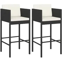 vidaXL Gartenstuhl 50,8 x 48 x 37,7 cm schwarz 4 St.
