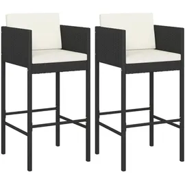 vidaXL Gartenstuhl 50,8 x 48 x 37,7 cm schwarz 4 St.