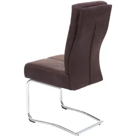 chefgastro Esszimmerstuhl Textil Braun 2er Set