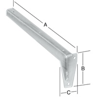 Vormann L-Profil-Konsole 380 x 130 x 65 mm Stahl verzinkt