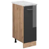 Vicco Apothekerschrank: R-Line, 30 cm AP Marmor, Anthrazit Eiche - Grau