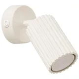 Sollux Lighting Wandleuchte Innen Wandlampe Aluminium, 1 Flammig Mit Schalter, 8 x 16 x 16 cm, Karbon beige,