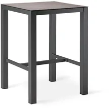 BEST Freizeitmöbel Rhodos Bartisch 80 x 80 x 109,5 cm anthrazit