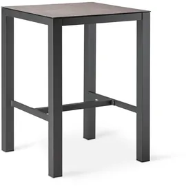 BEST Freizeitmöbel Rhodos Bartisch 80 x 80 x 109,5 cm anthrazit