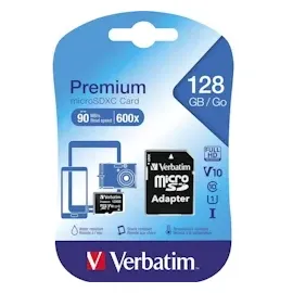 Verbatim microSDXC 128GB Class 10 + SD-Adapter