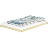Erst-Holz Futonbett bodenbett extra niedriges Studentenbett 140x200 Fichte geölt V-60.47-14 ohne Zubehör