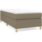 vidaXL Bettgestell ohne Matratze Taupe 90x200 cm Stoff