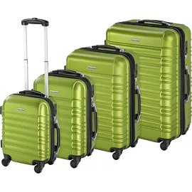 Tectake Hartschalen-Trolley 4-Rollen 76 cm / 106 l grün