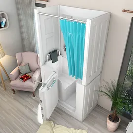 AcquaVapore Badewanne mit Tür 110 x 68 x 205 cm (S08D-B-L)