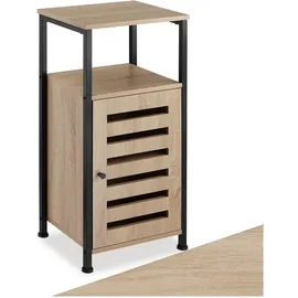 Tectake Beistellschrank 38,5 x 81 x 31,5 cm Braun