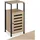 Tectake Beistellschrank 38,5 x 81 x 31,5 cm Braun