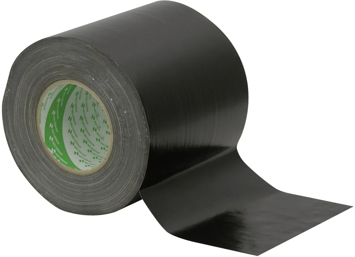 Nichiban Gaffa Tape Schwarz - 150 mm / 50 m - extra breit und stark
