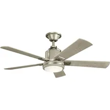 Elstead Lighting Colerne 132 cm Deckenventilator Holz Silber
