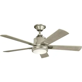 Elstead Lighting Colerne 132 cm Deckenventilator Holz Silber