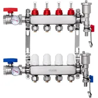 Vevor 4 Heizkreise Heizkreisverteiler Fußbodenheizung, Durchflussanzeiger 5L/min