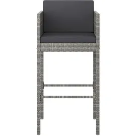 vidaXL Gartenstuhl 51,5 x 51,5 x 23,1 cm grau 2 St.