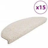 vidaXL Stufenmatten 15 Stk. 65x21x4 cm Weiß Halbrund Groß