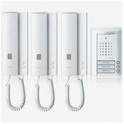 Entravox Komplettset für 3 Wohneinheiten, Türstation weiß