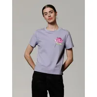 wat? APPAREL T-Shirt Blume in Lavender | Gr.: 34