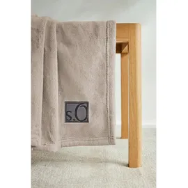 s.Oliver Kuscheldecke Kuschelsoft 150 x 200 cm Polyacryl Beige Sand