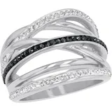 s.Oliver s.Oliver Ring für Damen, Edelstahl, Kristallglas Ringe Weiss