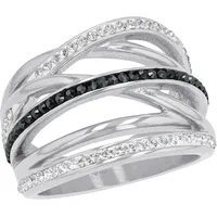 s.Oliver s.Oliver Ring für Damen, Edelstahl, Kristallglas Ringe Weiss