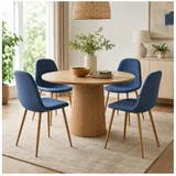 HTI-Line Esszimmerstuhl Stuhl SavannahW 4er (Set, 4 St), Esszimmerstuhl blau