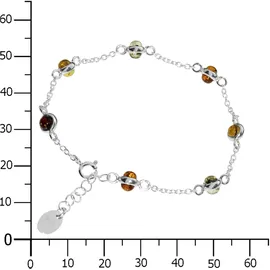 Ostsee-Schmuck Adelina klein Silber 925 Größe 17,5 bis 19,5 cm